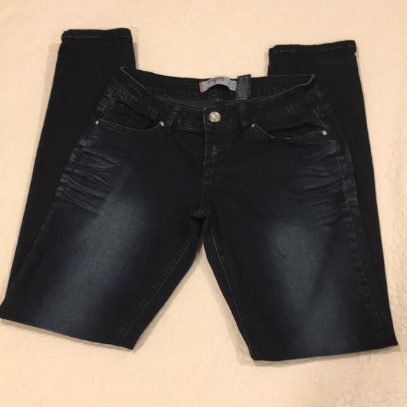 T Five dark denim jeans with blings size 7 - Picture 2 of 16